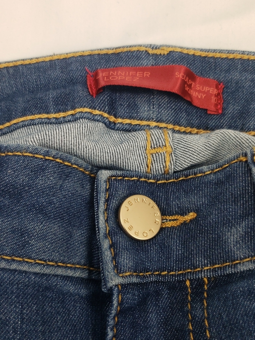 Jennifer Lopez Sculpt Super Skinny Jeans With Raw Hem Size 10 - Picture 4 of 5